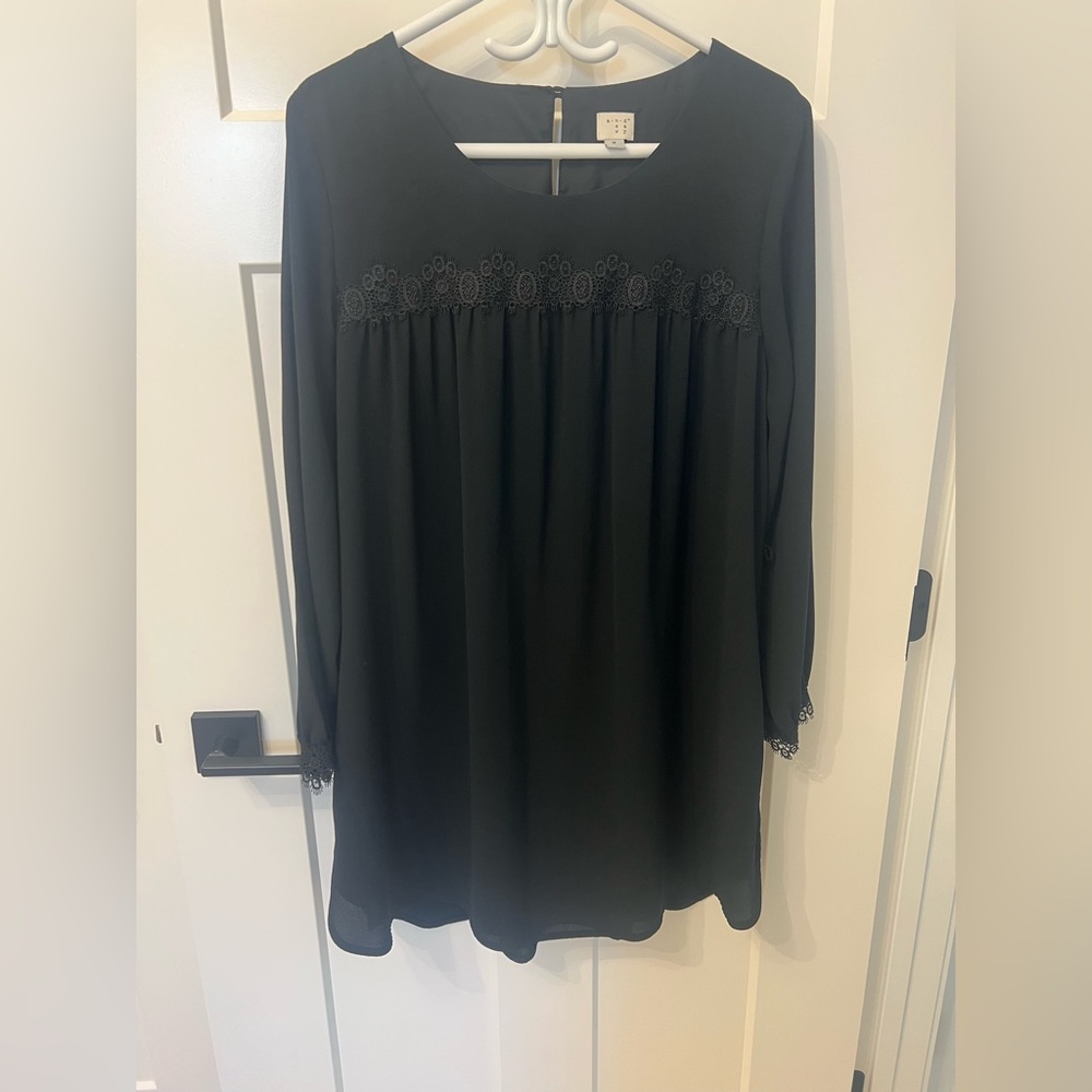 a new day Black Long Sleeve Dress- Size M